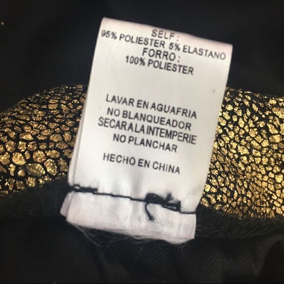 C. LUCE Gold Metallic Tulip Style Mini Skirt - Picture 5 of 6